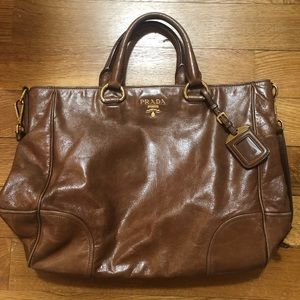 Prada Vitello Shine Tote Bag